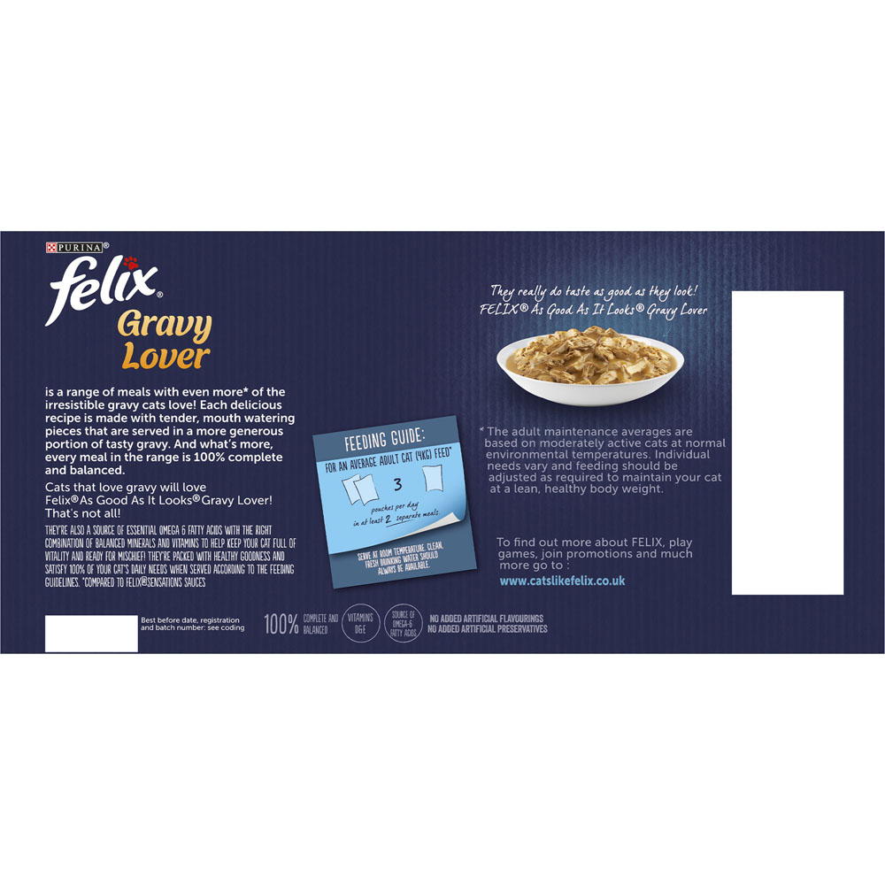 Felix As Good As It Looks Gravy Lover Mixed Cat Food 40 x 100g Image 7