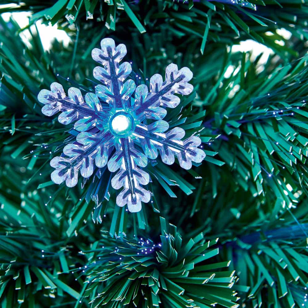 Premier 80cm Fibre Optic Coloured Snowflake Artificial Christmas Tree Image 3