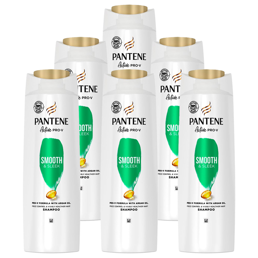 Pantene Pro V Smooth and Sleek Shampoo Case of 6 x 500ml Image 1