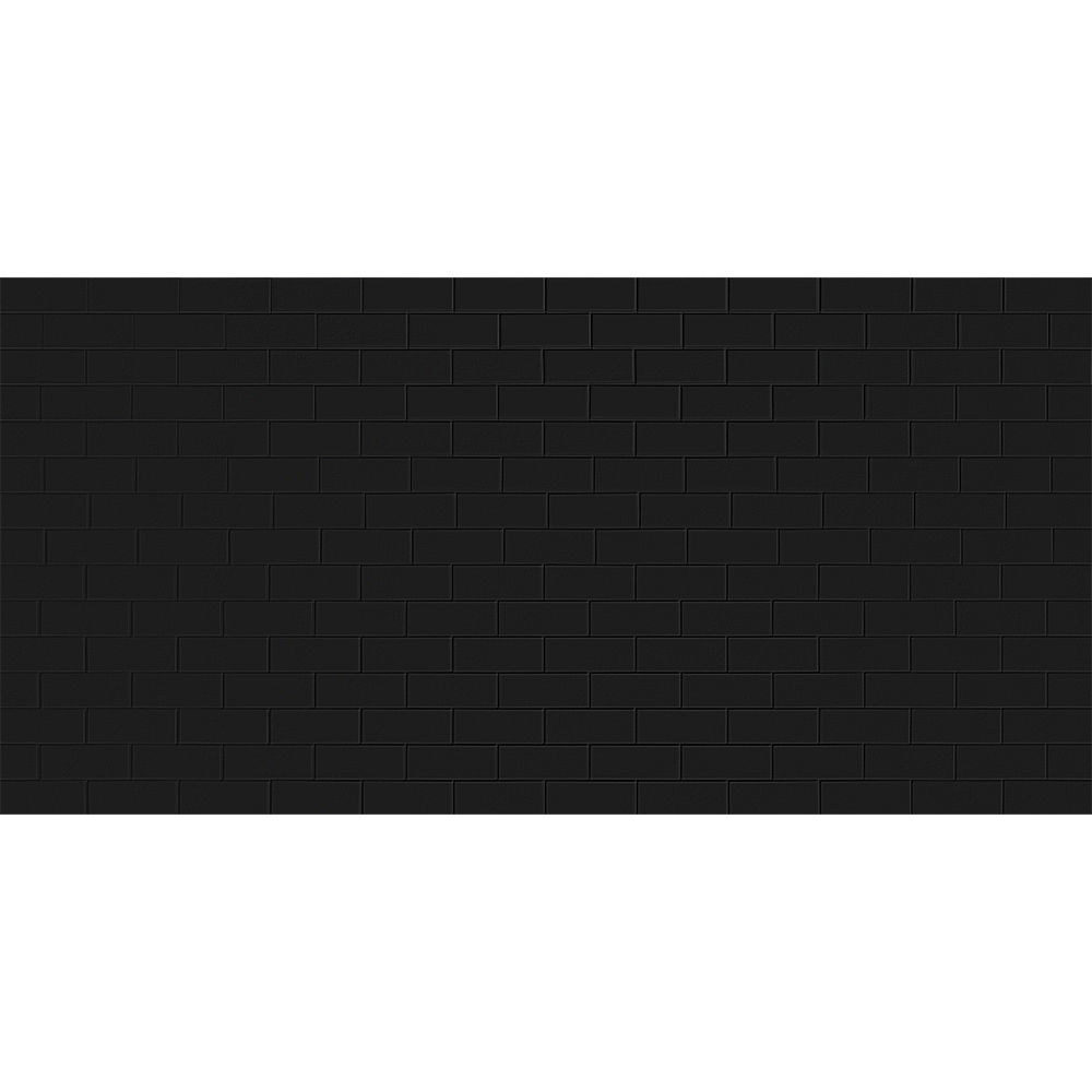 Wetwall Black Gloss Composite Tile Bathroom Wall Panel 1220 x 2440mm Image 2