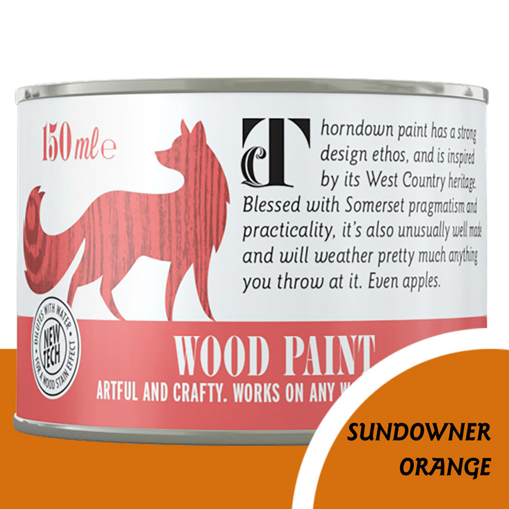 Thorndown Sundowner Orange Satin Wood Paint 150ml Image 3