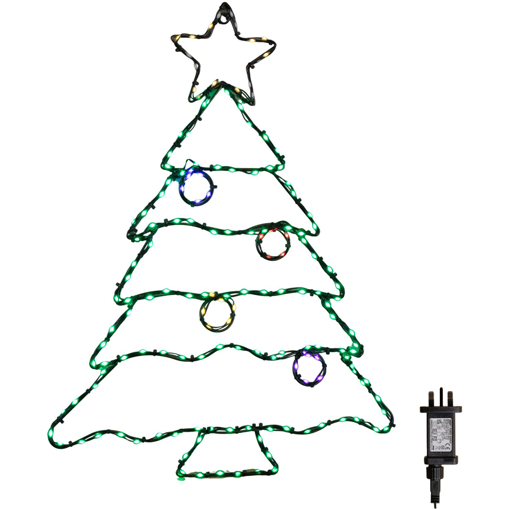 Samuel Alexander Multicolour LED FlexiBrights Light Up Christmas Tree Silhouette Decoration Image 2