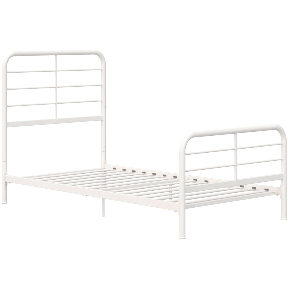 Dorel Millie Single White Metal Bed Image 2