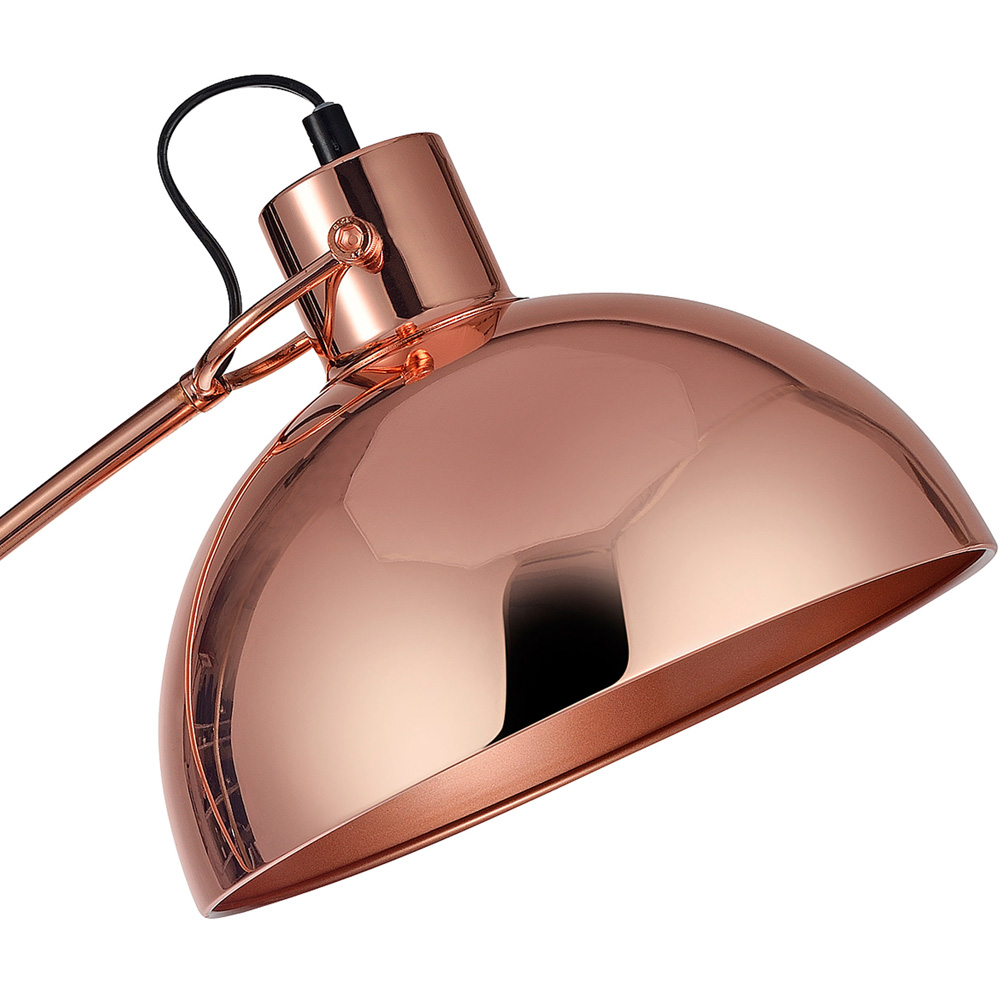 Teamson Home Arco Shade Rose Gold Finish Floor Lamp Image 3