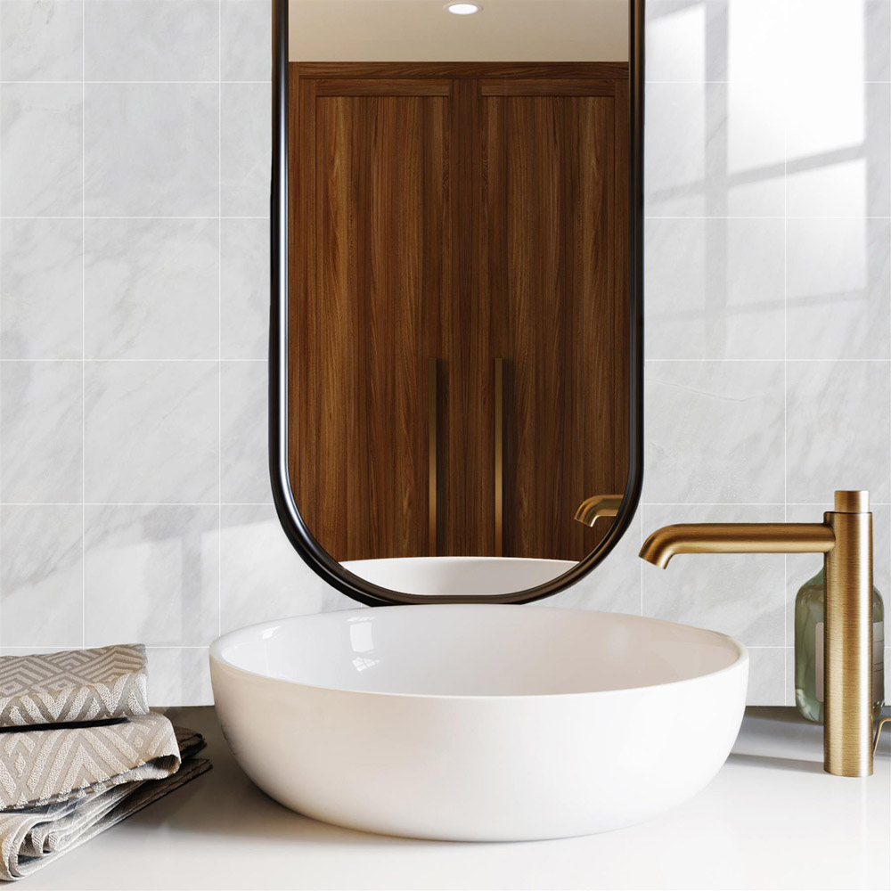 Walplus Marble Stone Light Grey Tile Sticker 24 Pack Image 3