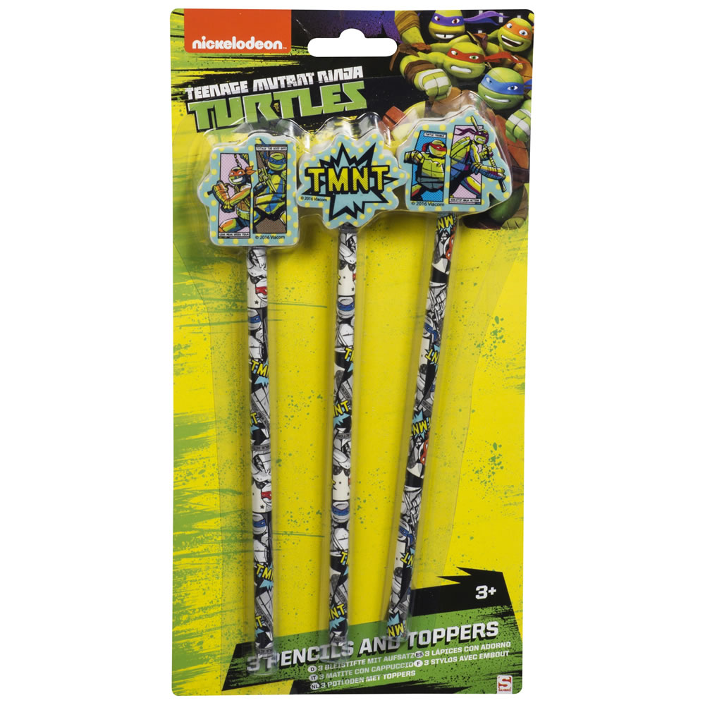 Turtles Pencils and Toppers 3pk Image 2