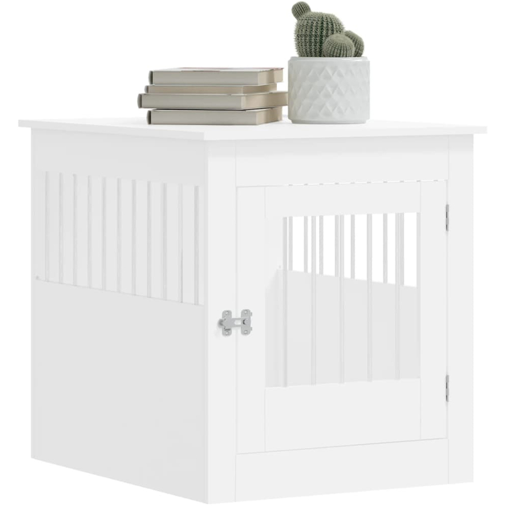 vidaXL White Engineered Wood Dog Crate Furniture 71 x 64.5 x 80cm Image 4