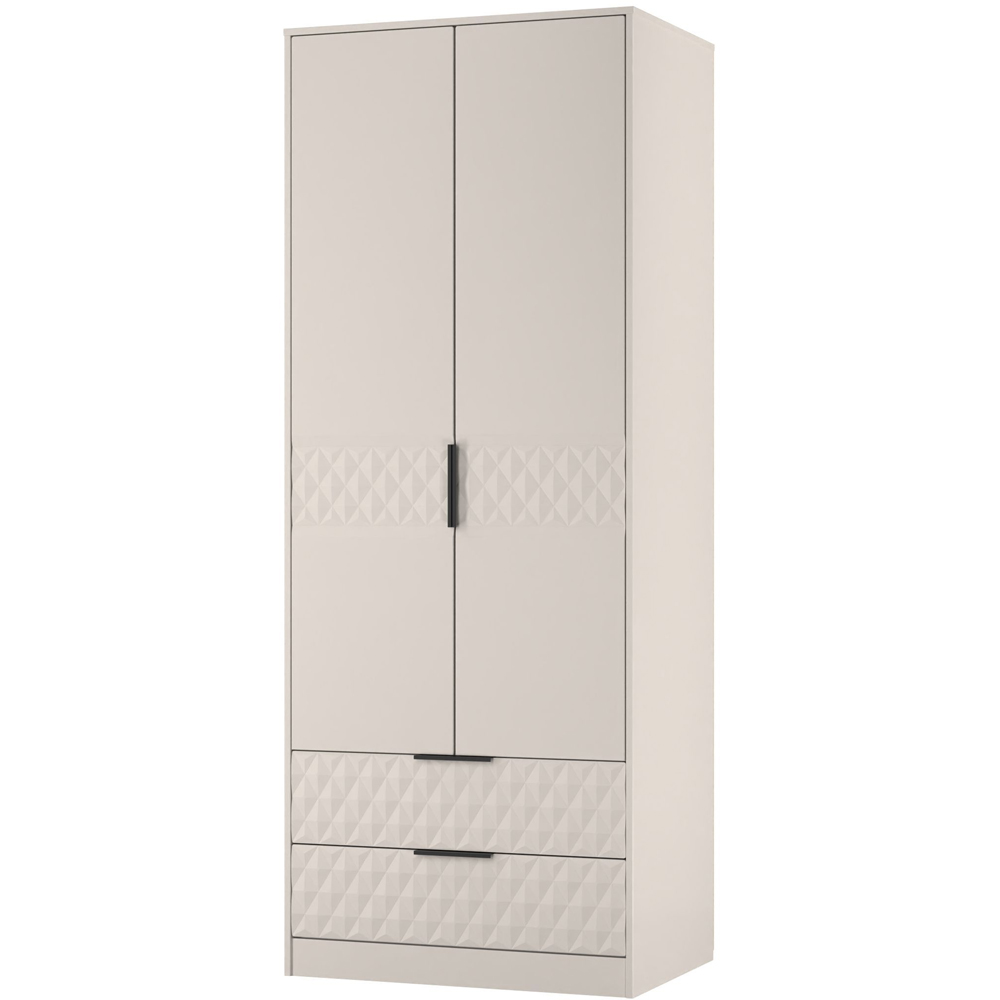 Crowndale Harlequin 2 Door 2 Drawer Kashmir Matt Tall Wardrobe Ready Assembled Image 2