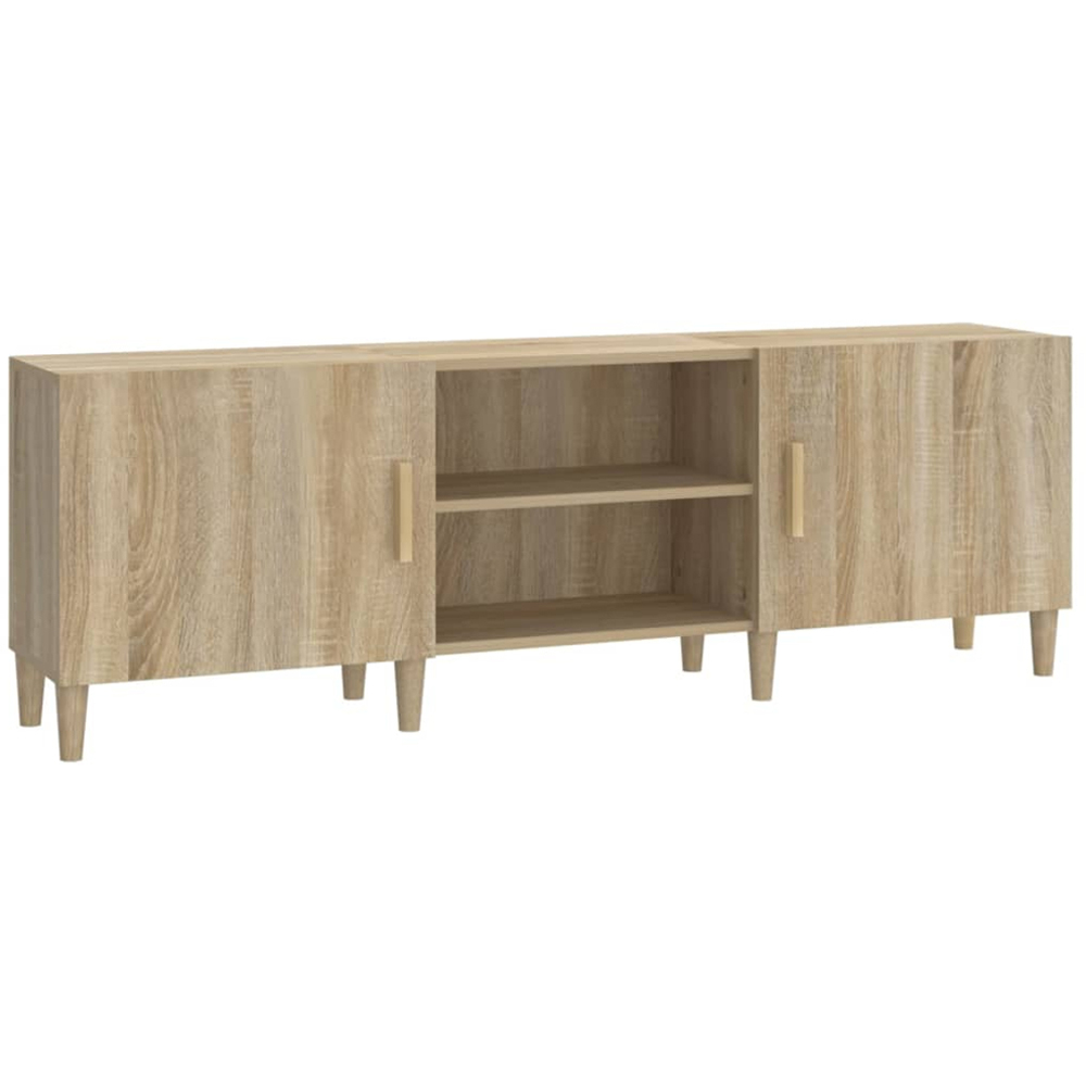 vidaXL 2 Door 2 Shelf Sonoma Oak TV Cabinet Image 2
