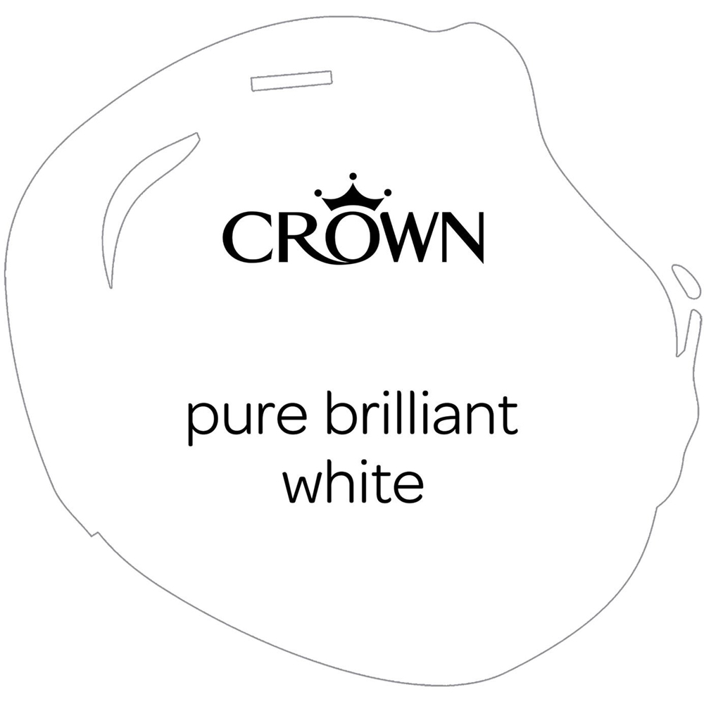 Crown Easyclean Mid Sheen Bathroom Paint - Pure Brilliant White / 1l Image 8