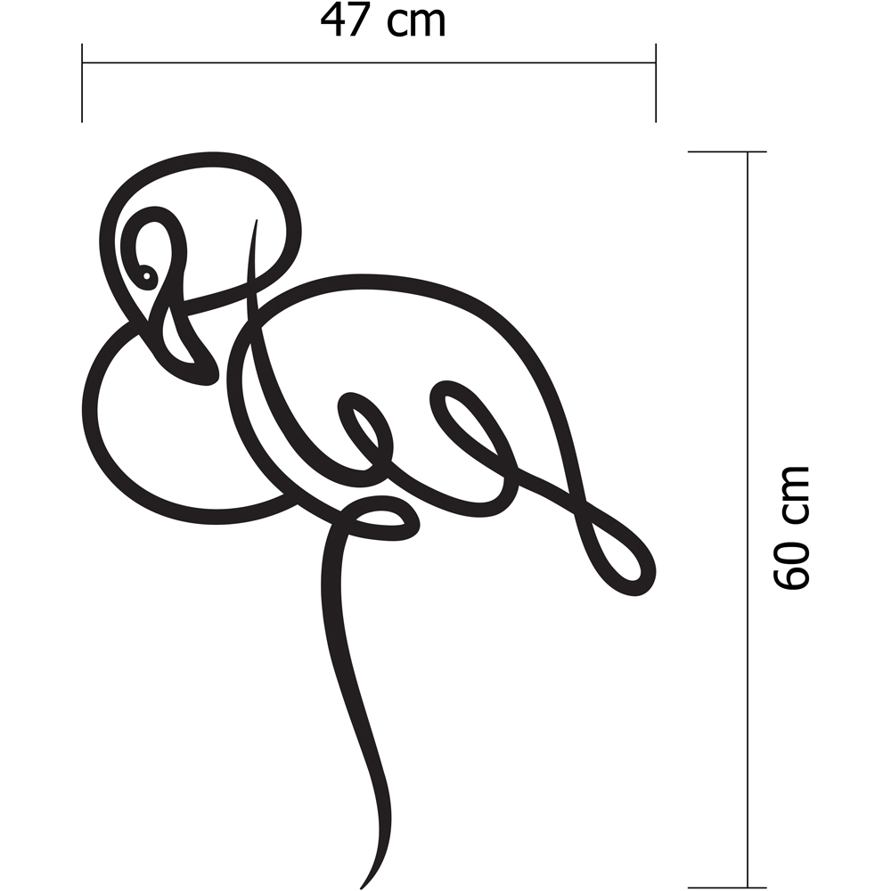 Decortie Black Metal Modern Flamingo Wall Art Image 4