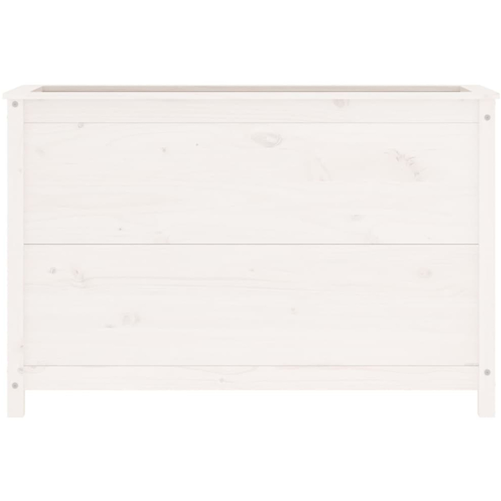 vidaXL White Solid Pine Wood Raised Garden Bed 119.5 x 40 x 78cm Image 3