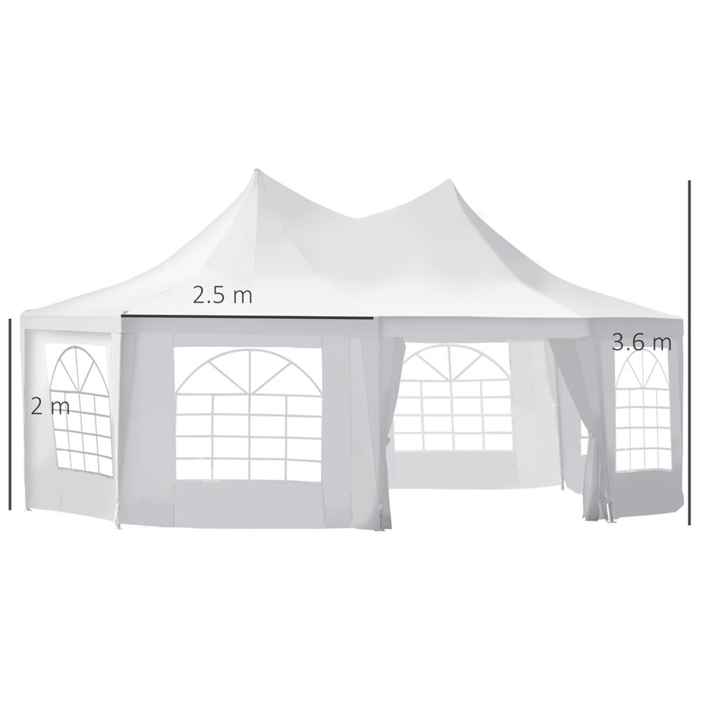 6.8x5M Octagonal Gazebo White Image 6