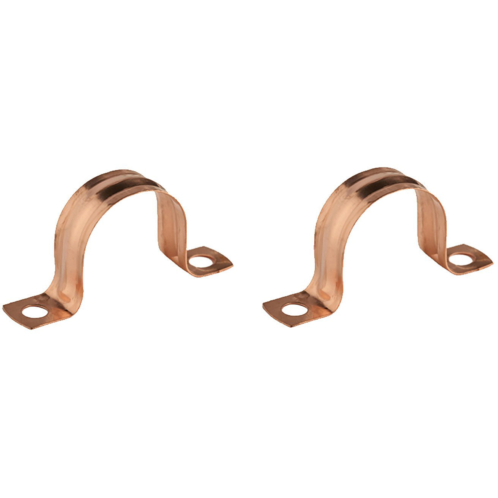 15mm Copper Saddle Clip PK2 Image 1