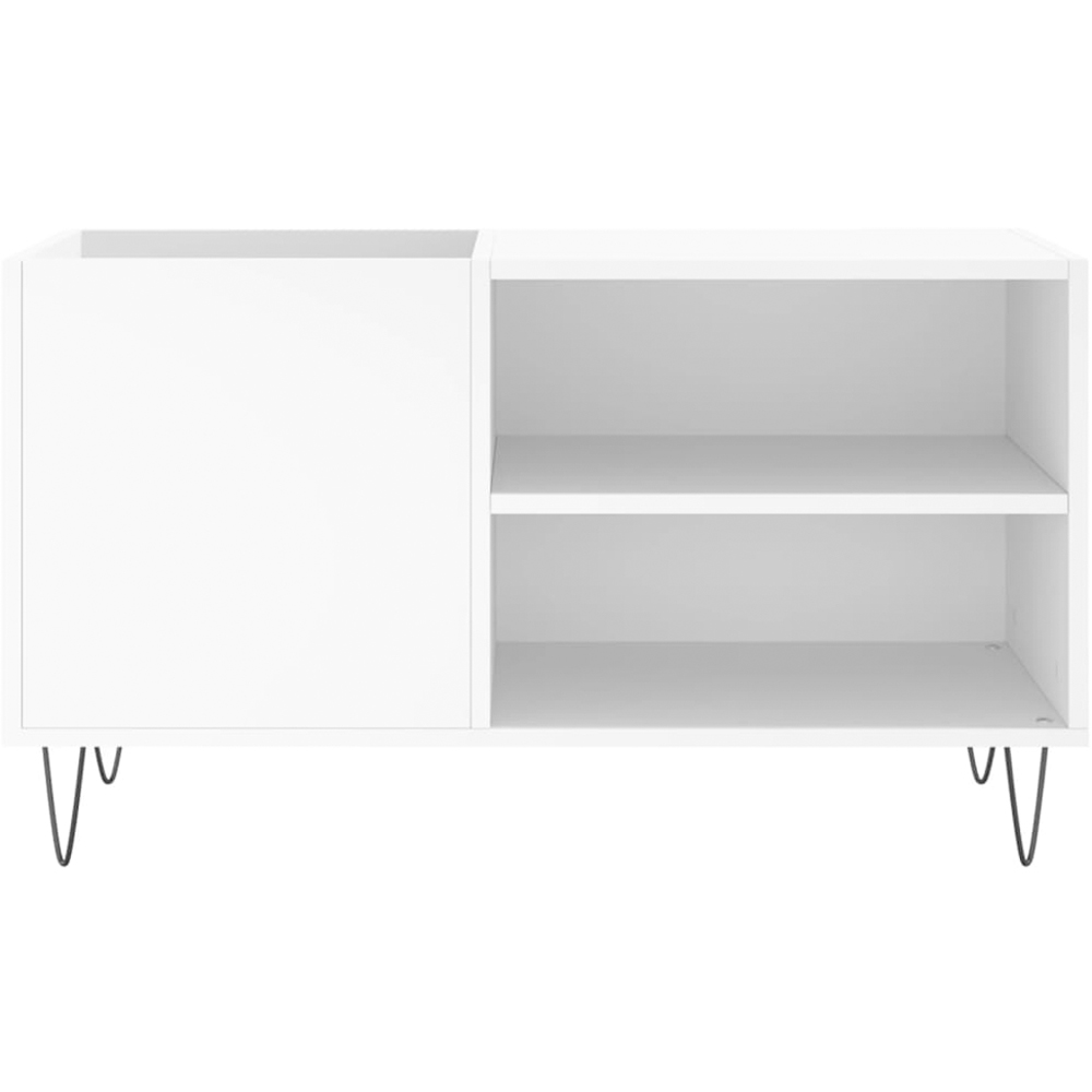 vidaXL 2 Shelf White Record Cabinet Image 4