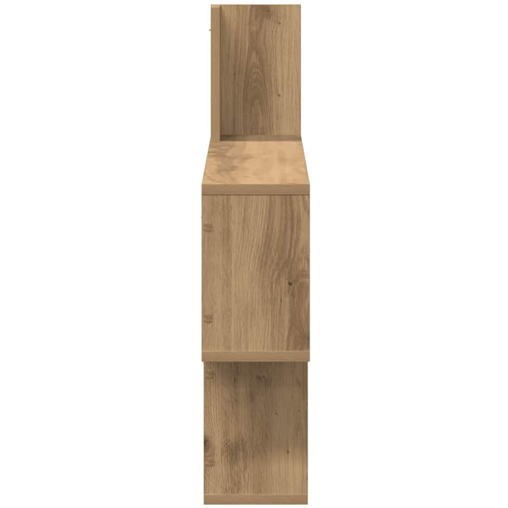 vidaXL 3 Shelf Artesian Oak Processed Wood Wall Shelf Image 4