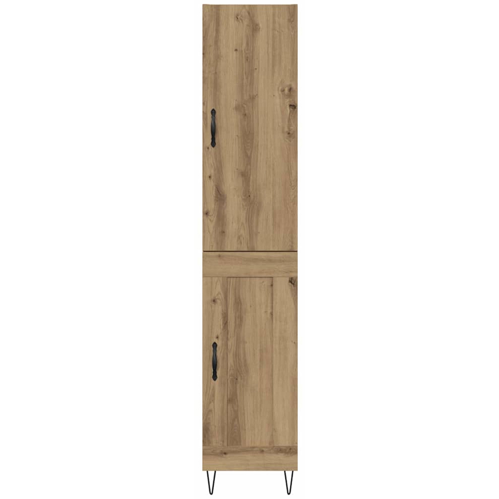 vidaXL 2 Door Artisan Oak Tall Slim Highboard Image 8