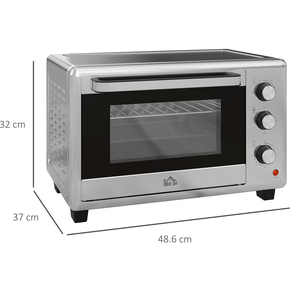 HOMCOM 800-167V70SR Silver 30L Mini Oven with Adjustable Temperature and Timer Image 8