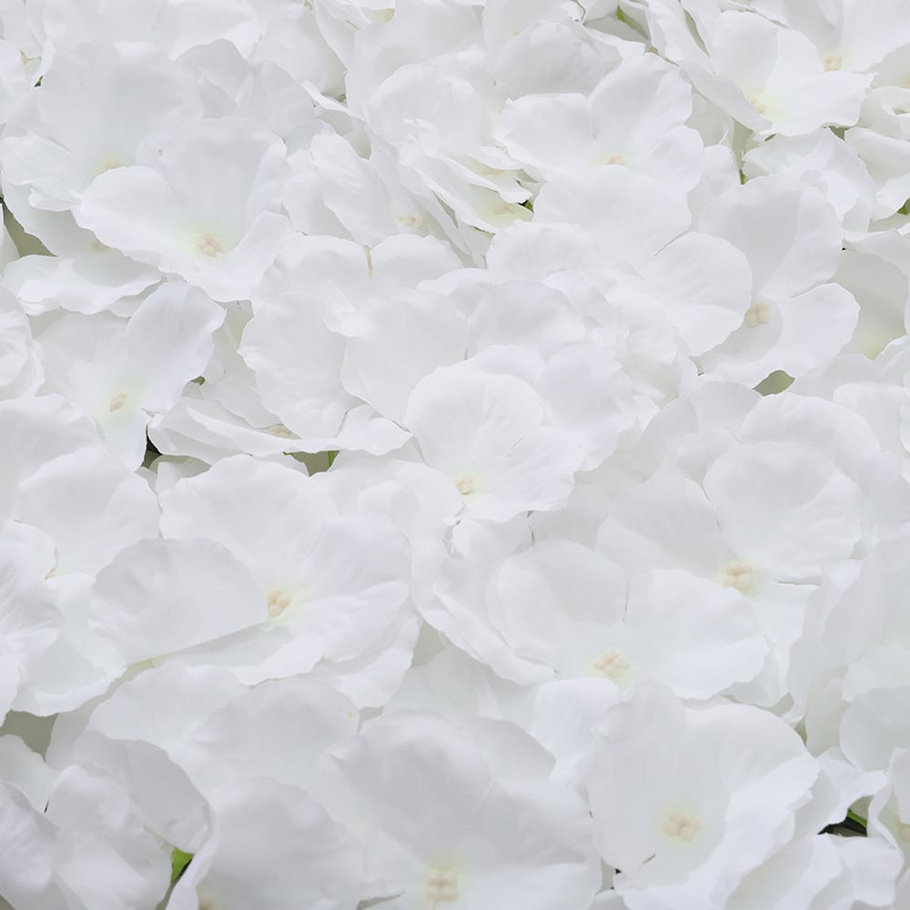 Living and Home White Silk Hydrangea Wall Panel 60 x 40cm Image 5