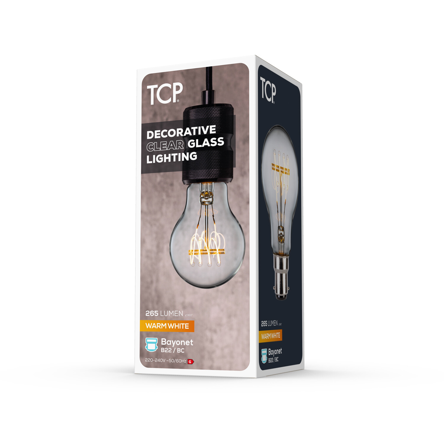 TCP A Shape Decorative Filament 265L B22 Bulb Warm White Image 3