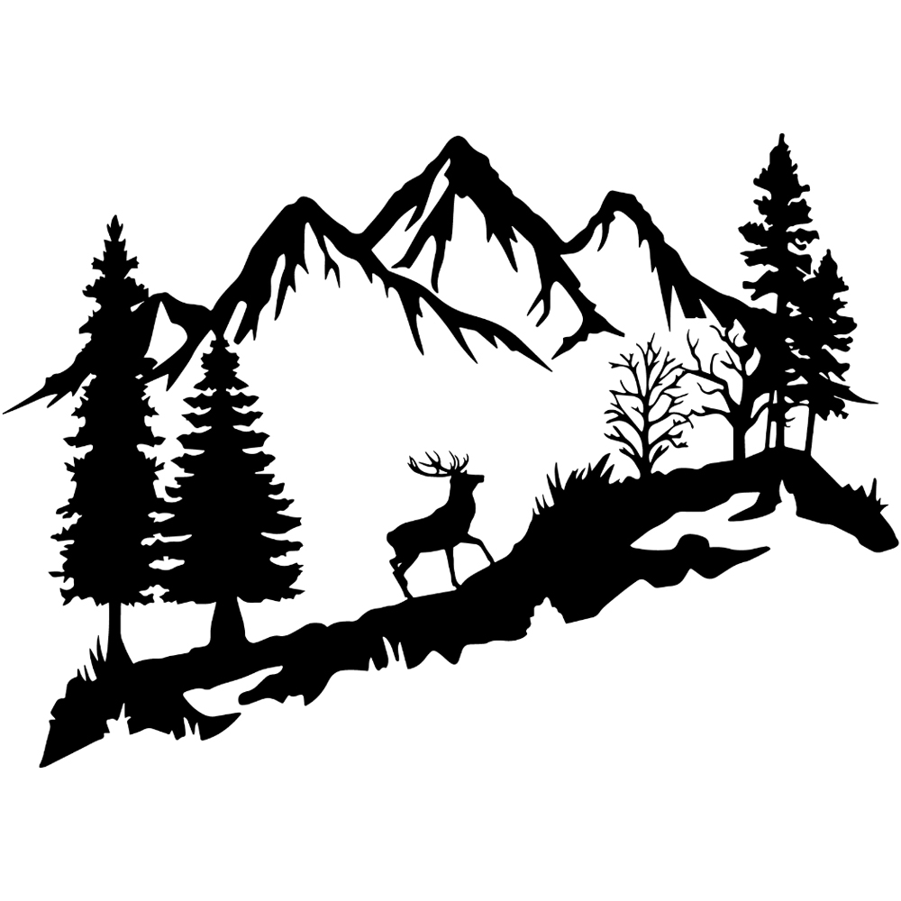 Decortie African Tree Silhouette Metal Wall Decor Image 1