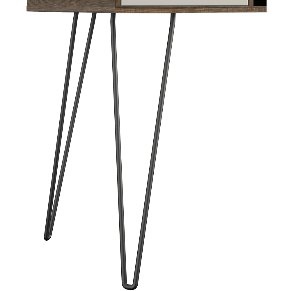 Novogratz Harmony Single Drawer Laptop Desk Oak and Grey Image 7