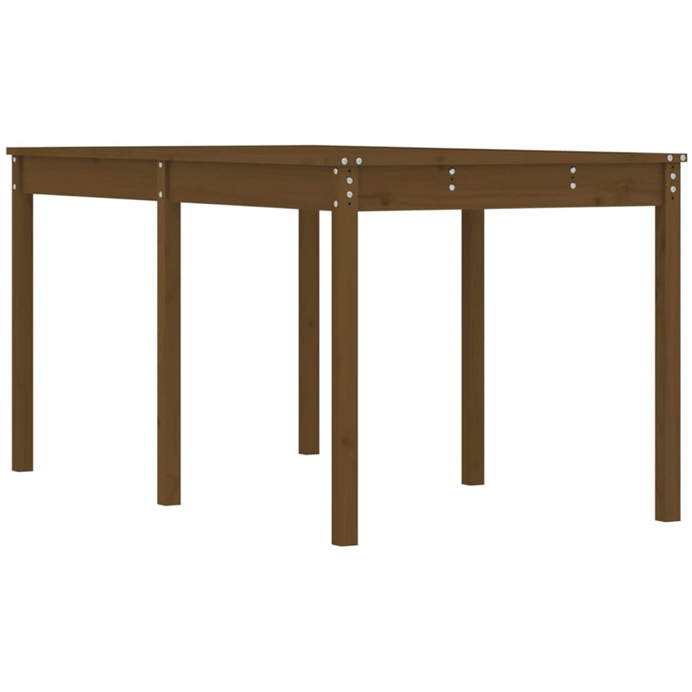 vidaXL 6 Seater Solid Pine Wood Garden Dining Table Honey Brown Image 2