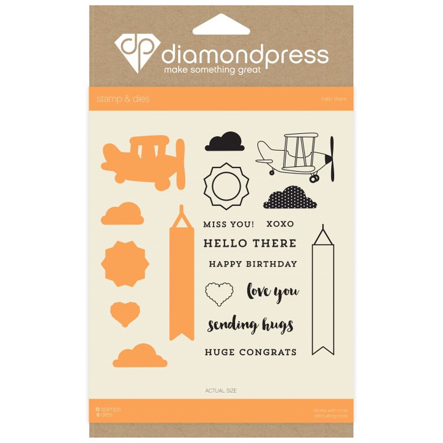 Diamond Press Stamps and Dies - Hello There Image 2