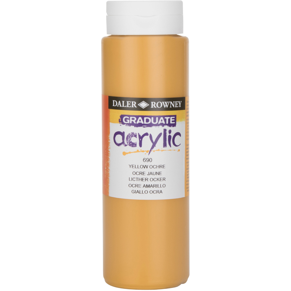 Daler Rowney Graduate Acrylic 500ml - Yellow Ochra Image