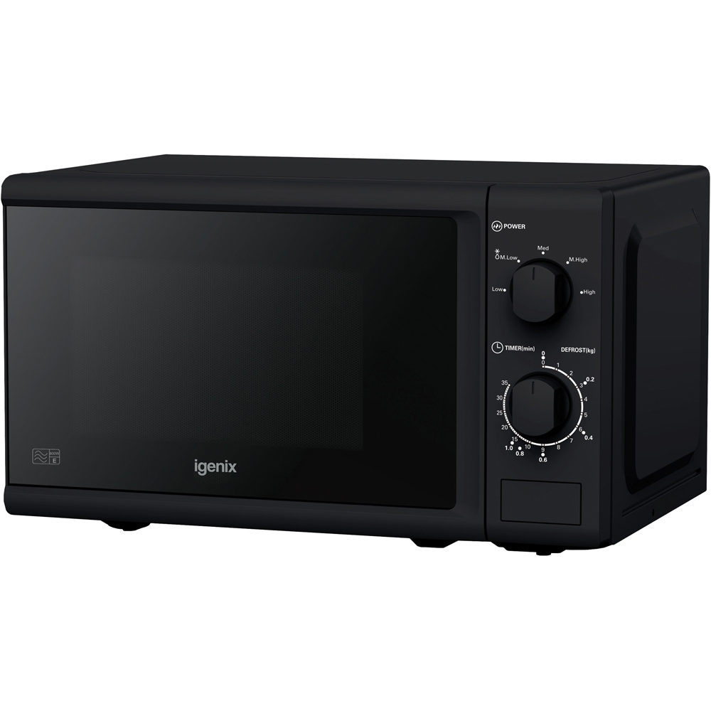 Igenix Black 20L Manual Solo Microwave Black 800W Wilko