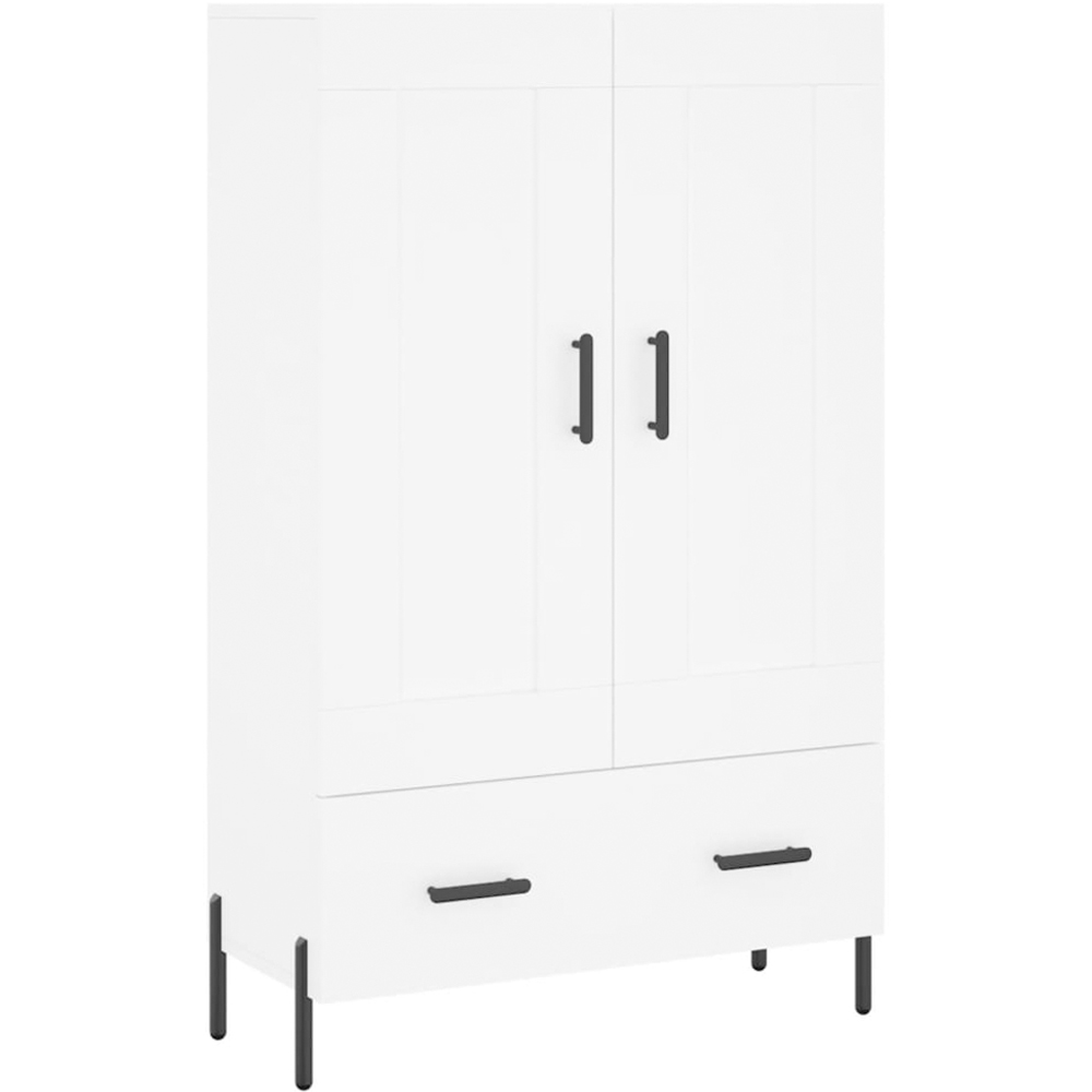 vidaXL 2 Door Single Drawer White Highboard Image 2