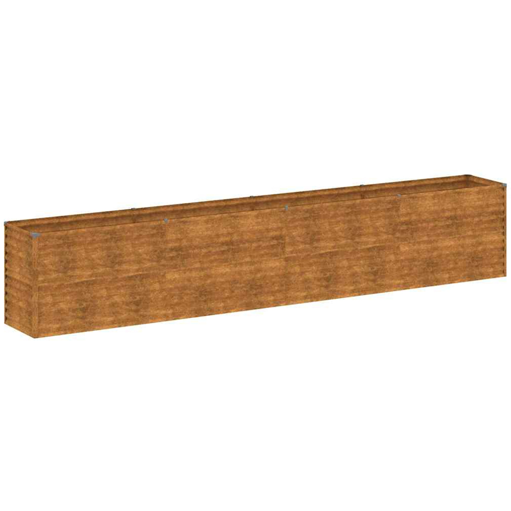 vidaXL Brown Corten Steel Raised Garden Bed 385 x 50 x 69cm Image 1