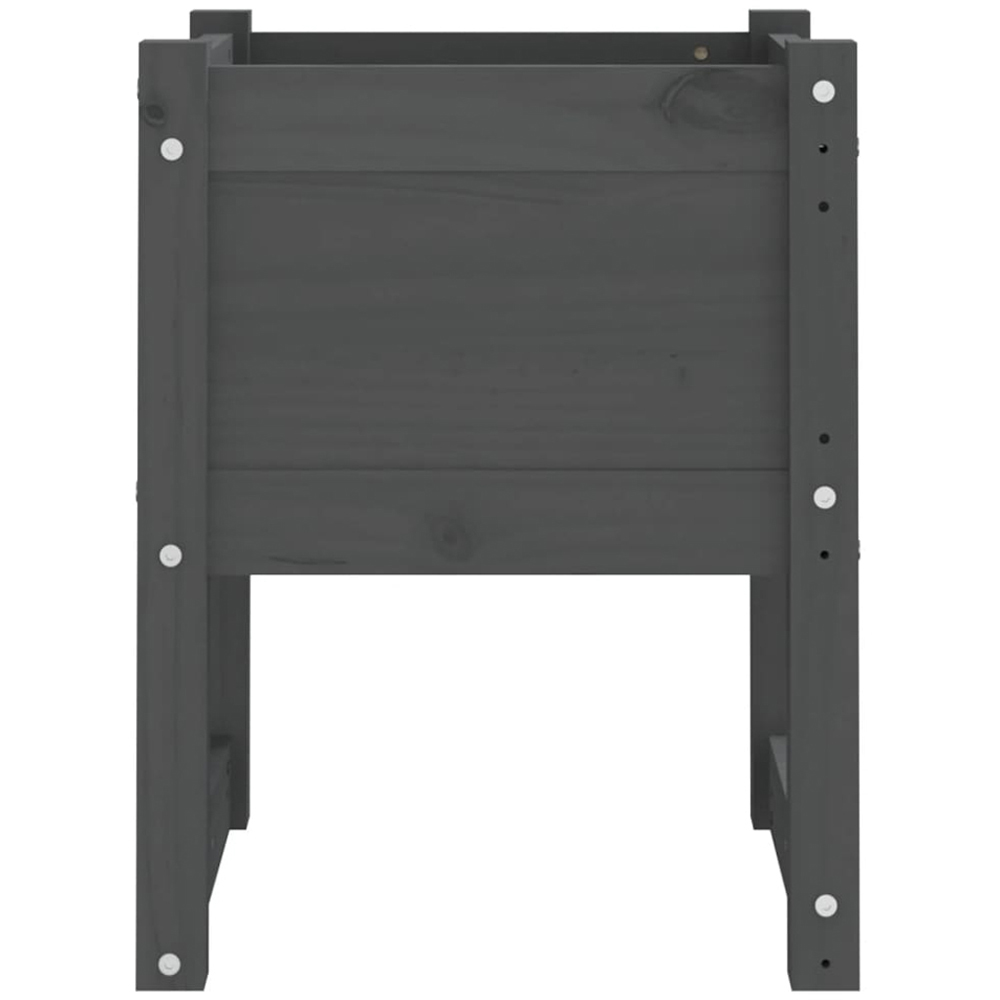 vidaXL Grey Solid Pine Wood Garden Planter 40 x 40 x 52.5cm 2 Pack Image 5