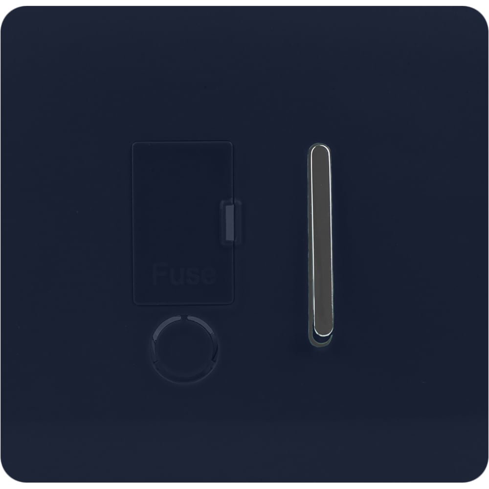 Trendi Switch 13amp Navy Blue Fused Spur with Flex Outlet Image 1