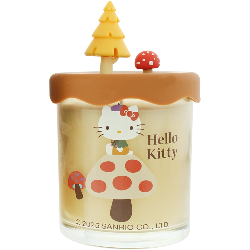 Hello Kitty Seasons Autumn Vanilla Creme Brulee Candle with 3D Silicone Lid 206g Image 1
