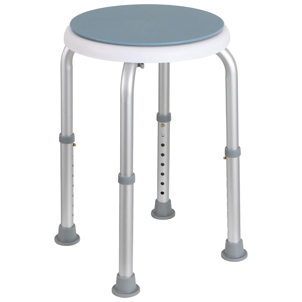 Gr8 Home Round Adjustable Non Slip Rotating Shower Stool Image 1