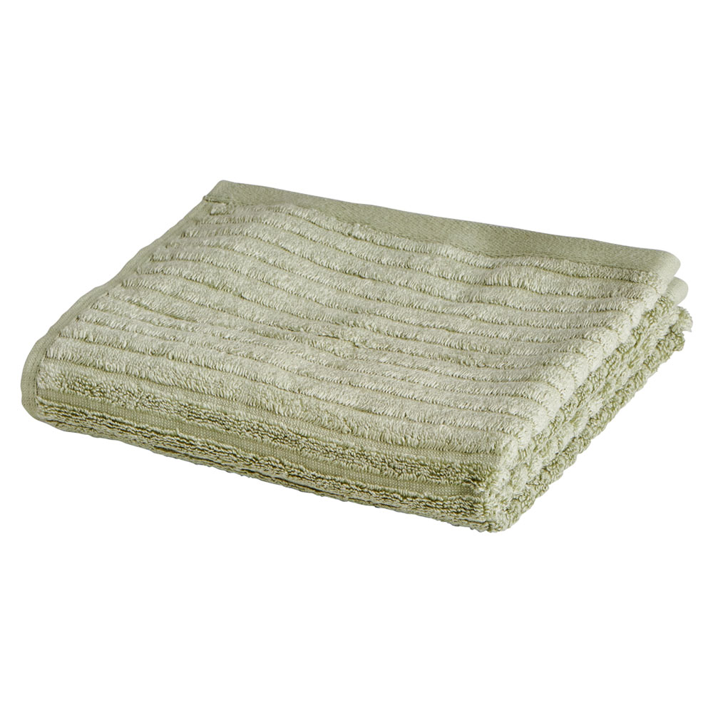 Wilko Sage Green Ribbed Hand Towel Image 2