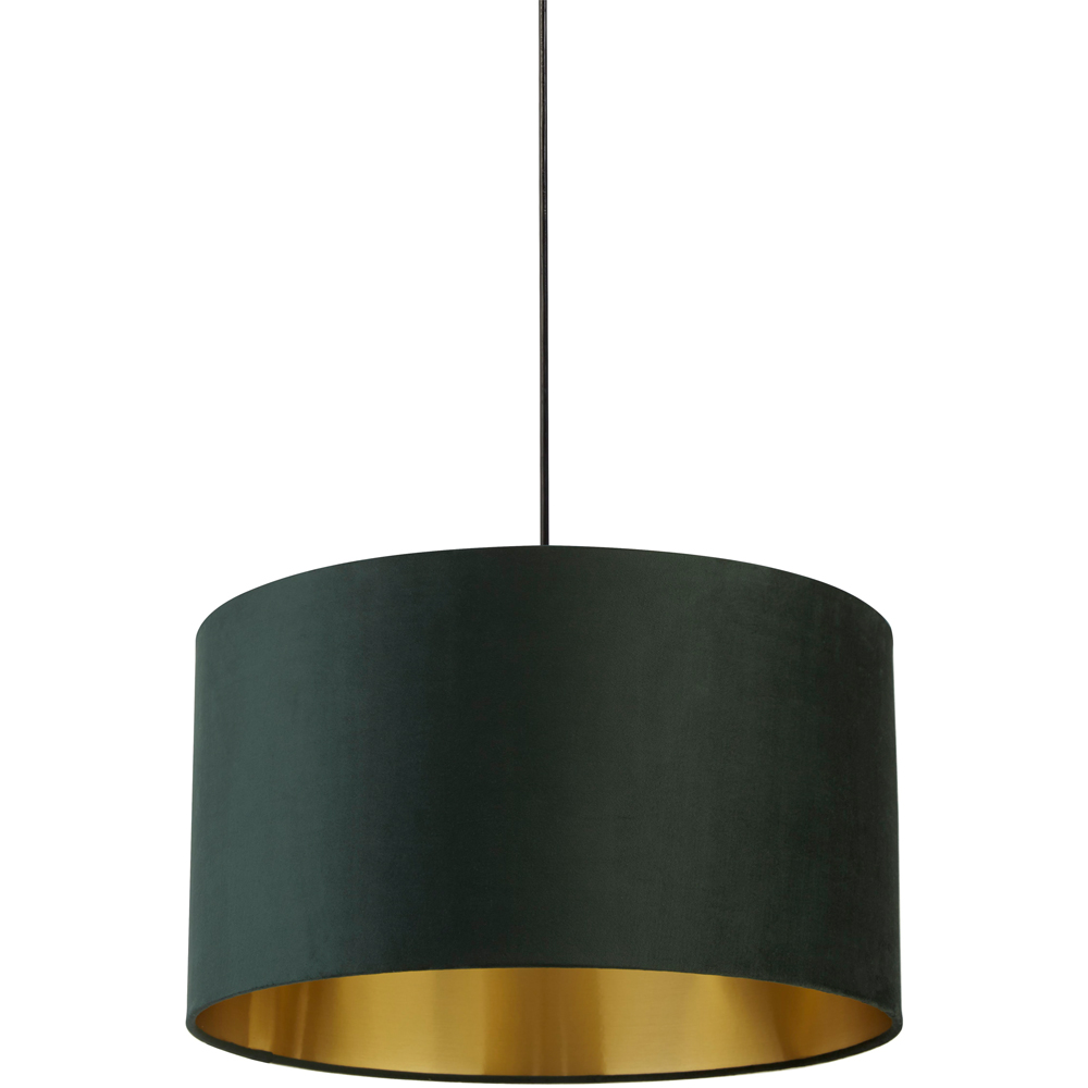 Lighting Collection Green Gold Inner Velvet Drum Shade 50cm Image 1