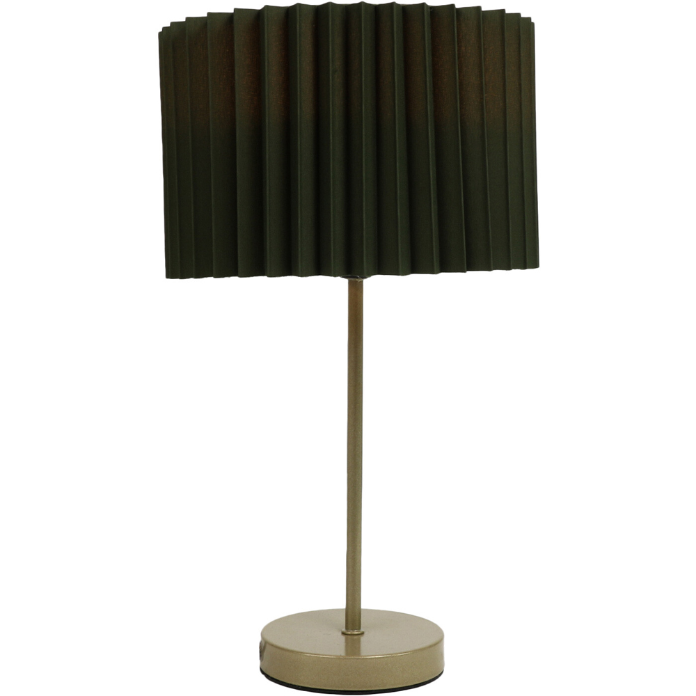 Olive Pleated Table Lamp Image 3
