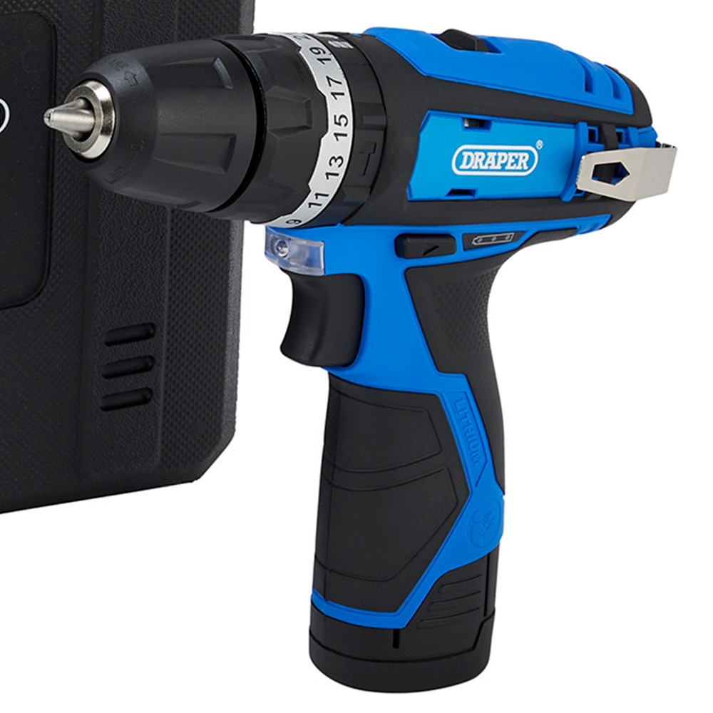 Draper 12V 1.5Ah Lithium-Ion Cordless Combi Drill with Battery Charger Image 2