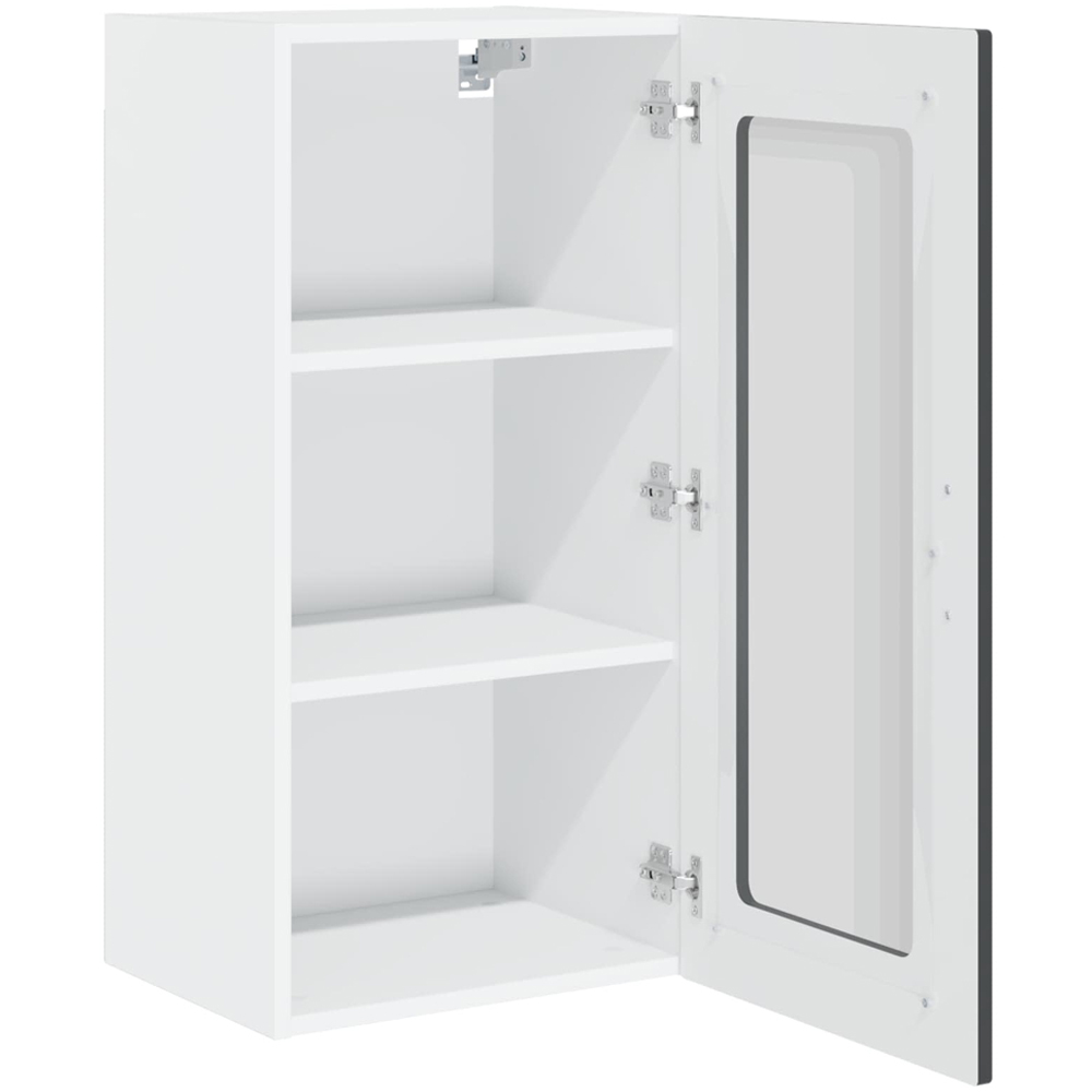 vidaXL Kalmar Single Door Black Wall Kitchen Cabinet 2 Pack Image 4