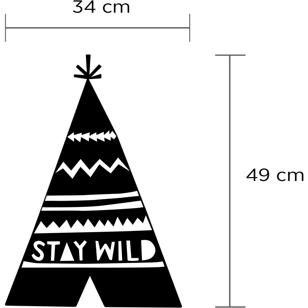 Decortie Black Minimalist Metal Modern Stay Wild Wall Art Image 4