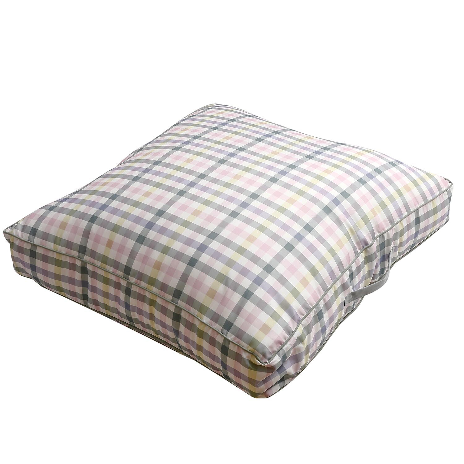 Gingham Outdoor Floor Cushion Image 2