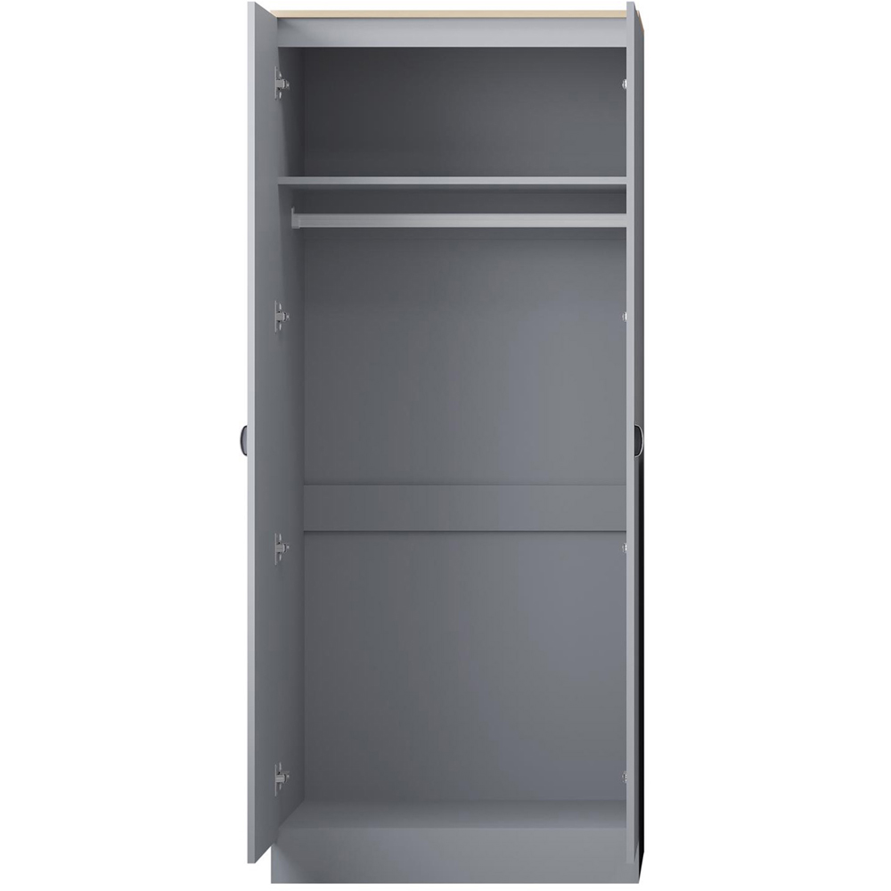 FWStyle Esher 2 Door Grey Oak Wardrobe Image 3