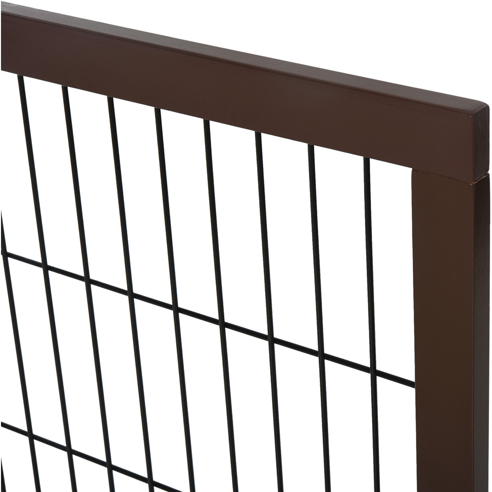 PawHut Brown 3 Panel Foldable Pet Safety Gate Image 3