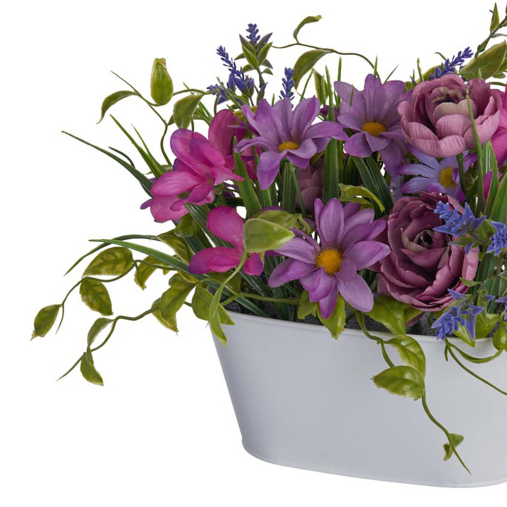 Wilko Faux Flowers in Window Box Lavender Mix Image 2