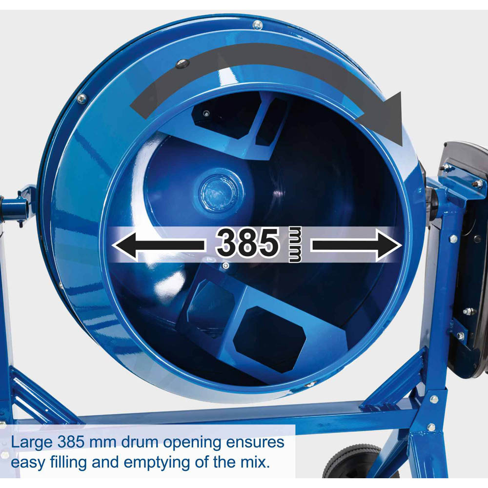 Scheppach MIX125 125L Drum Cement Mixer 550W Image 8
