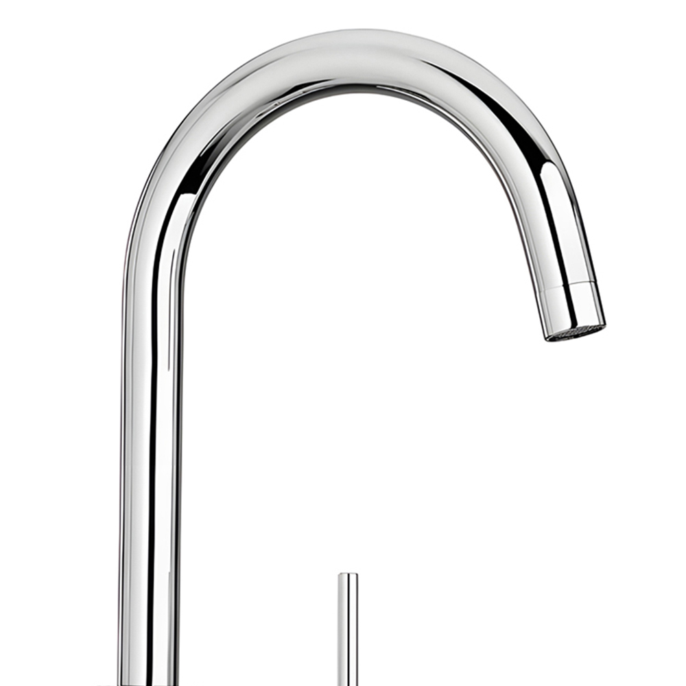 Piralla Vox 572 Polished Chrome Single Side Lever Swivel Spout Kitchen Tap Image 2
