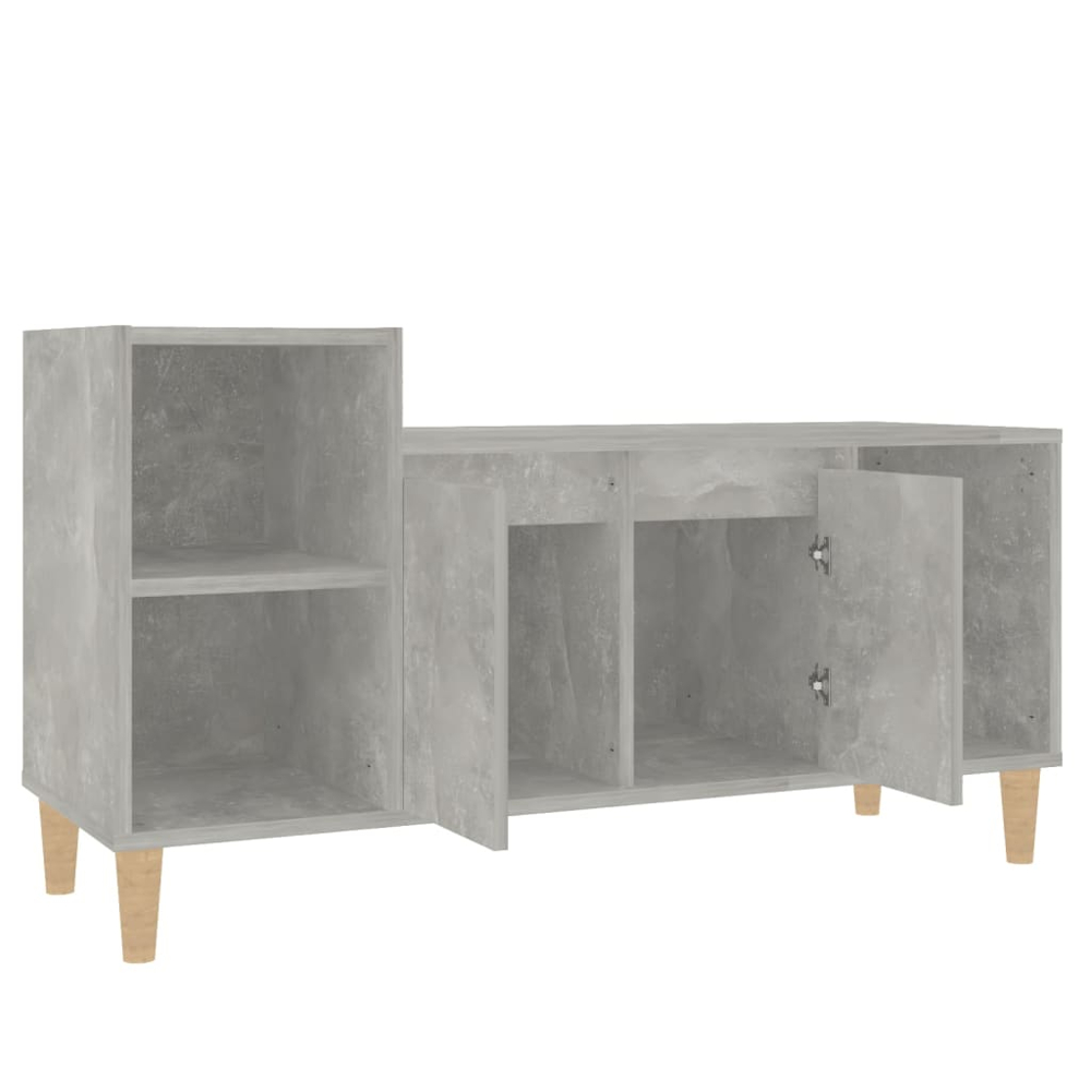 vidaXL 2 Door 3 Shelf Concrete Grey TV Cabinet Image 5
