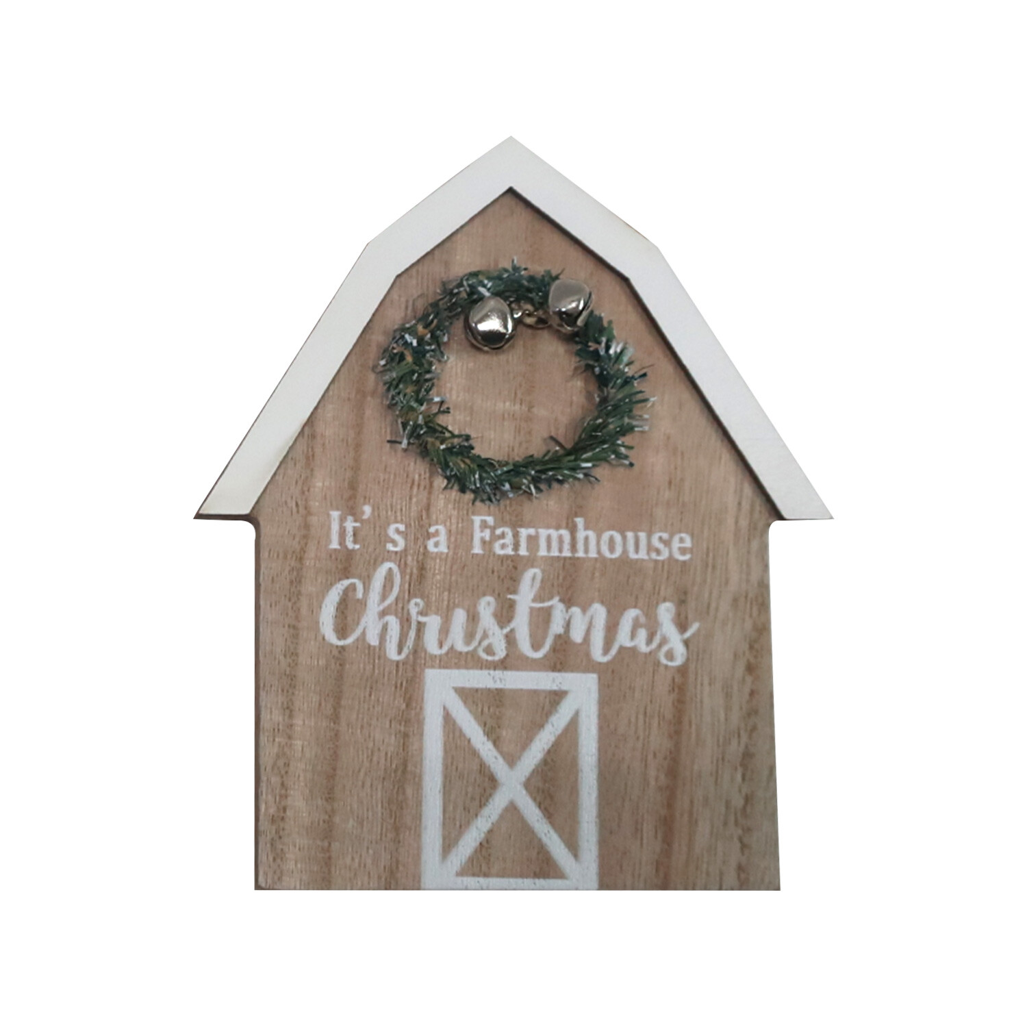 Mistletoe Cottage Neutral Wooden Farmhouse Hanging Ornament Image